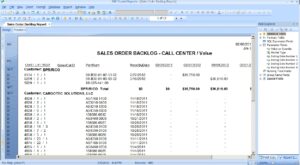 Sales Order Backlog