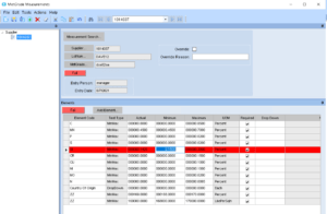 Epicor ERP Metgrade Measurements module screenshot